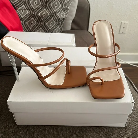 Shein brown heels, Size EU-39